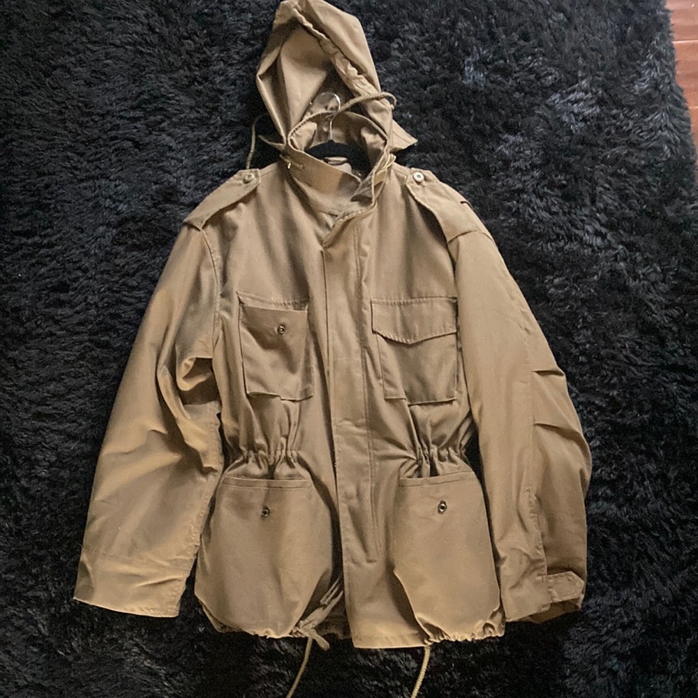 Military field jacket, sized medium, brown
